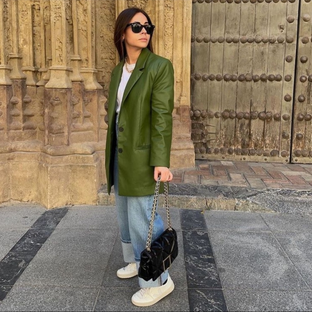 Zara 2 pcs Faux leather blazer + pants - Picture 6 of 16